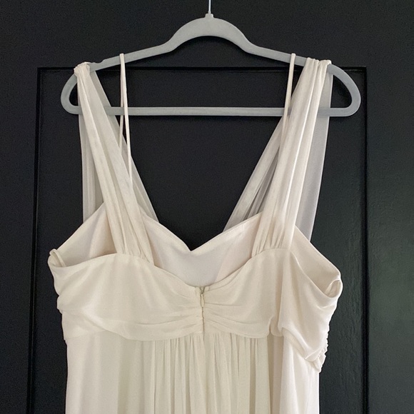Stunning DOLLAR Women’s Empire Waist Spaghetti Strap Wedding Dress Ivory Sz 3XL - Picture 4 of 7